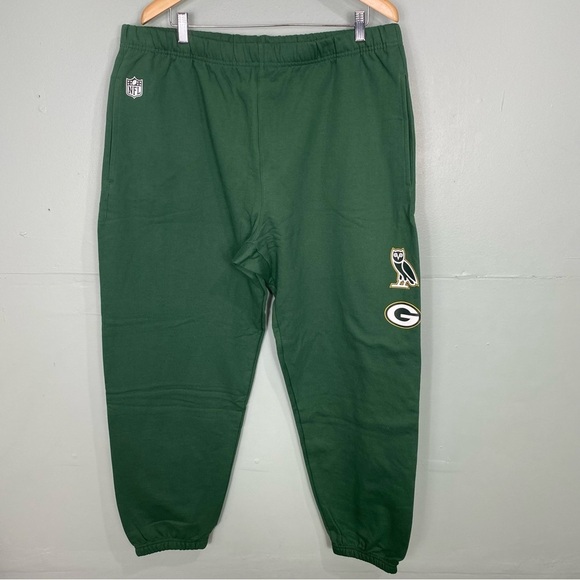 OVO X NFL Green Bay Packers‎ Sweatpants Sz 3XL - Picture 1 of 8